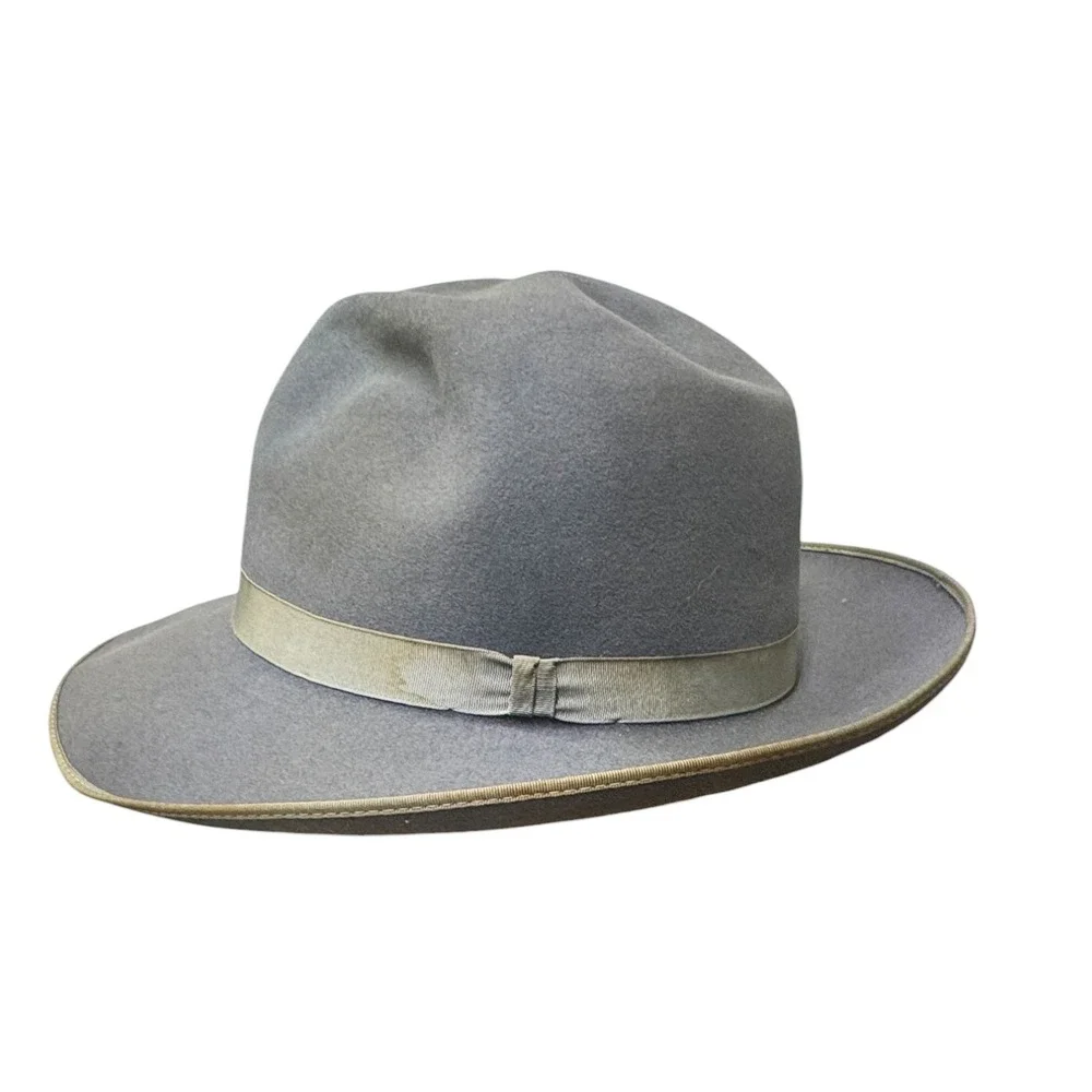 Vintage Cavanagh Gray Fur Felt Fedora Hat Lundquist Lilly Seattle with Box